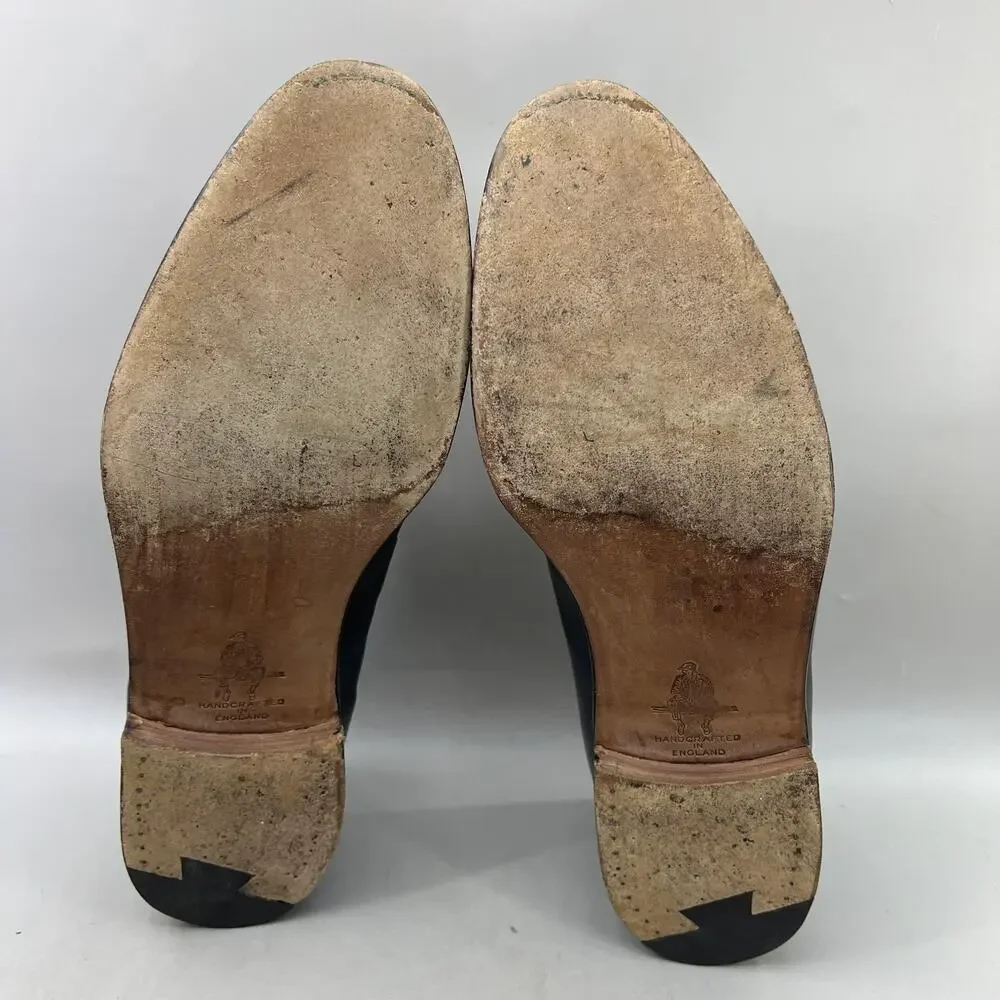Stuart's Choice Tassel Loafers Men Size 11.5 D Black Leather Dress Slip On Shoes